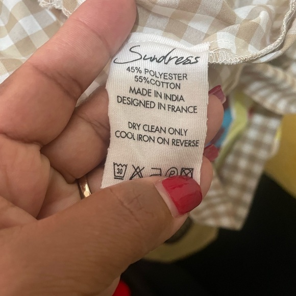 Sundress Beige Textured mini dress - Picture 3 of 11